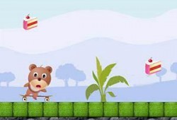 吃瓜小熊滑板,吃瓜小熊的滑板冒险之旅