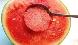 金勺挖西瓜吃瓜,尽享甜蜜滋味