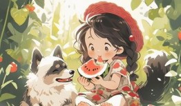 小猫吃瓜头像动漫女孩,动漫女孩甜蜜亮相