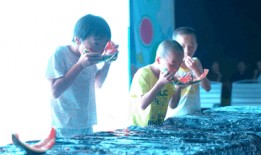 蒙眼吃瓜挑战搞笑,笑料横生，谁才是真正的“瓜王”？